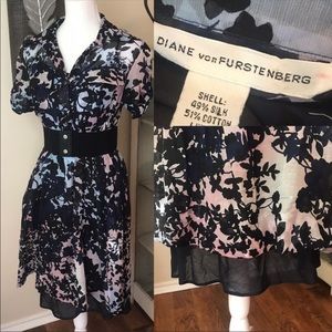 diane von furstenberg floral shirt dress
